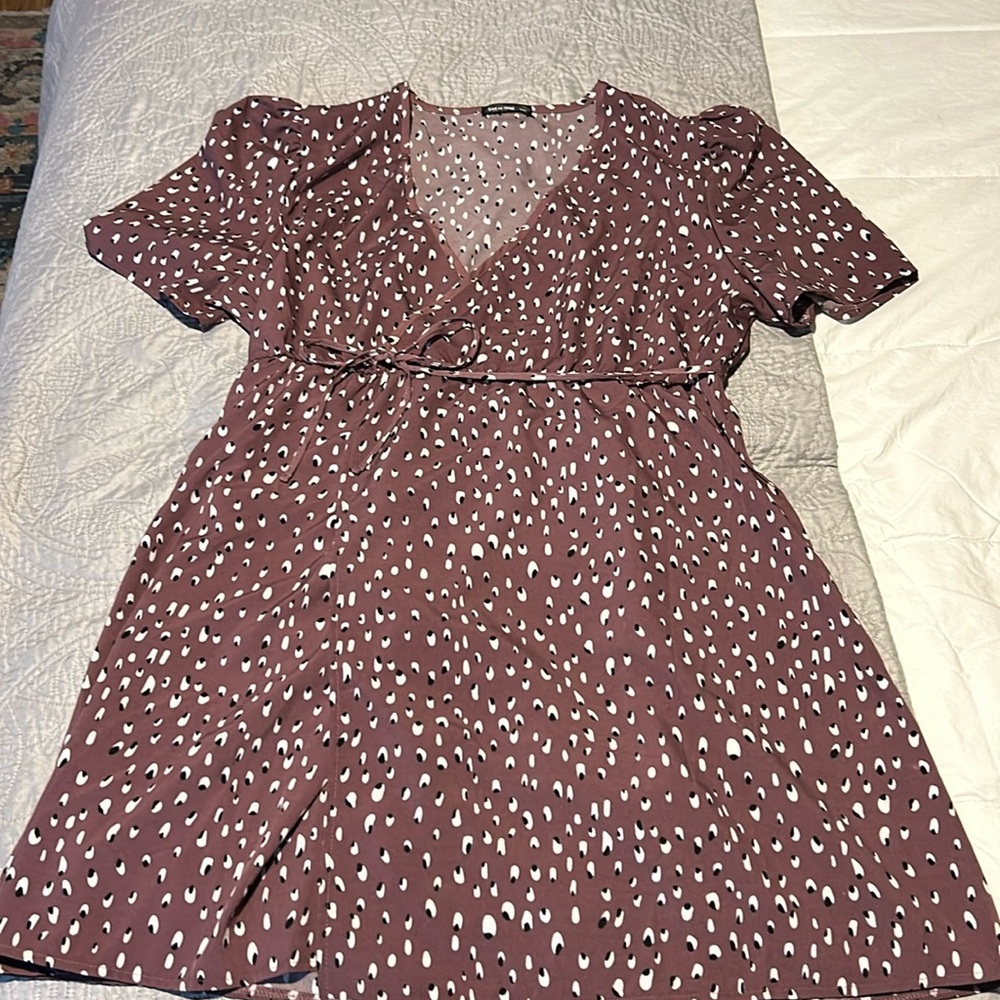 Purple wrap dress